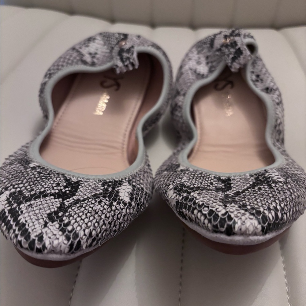 Yosi Samra Snakeskin Print Ballet Flats - Size Estimated 8.5